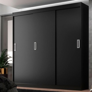 Guarda-Roupa Casal Lisboa 3 PT 2 GV Preto em Oferta na Shopee