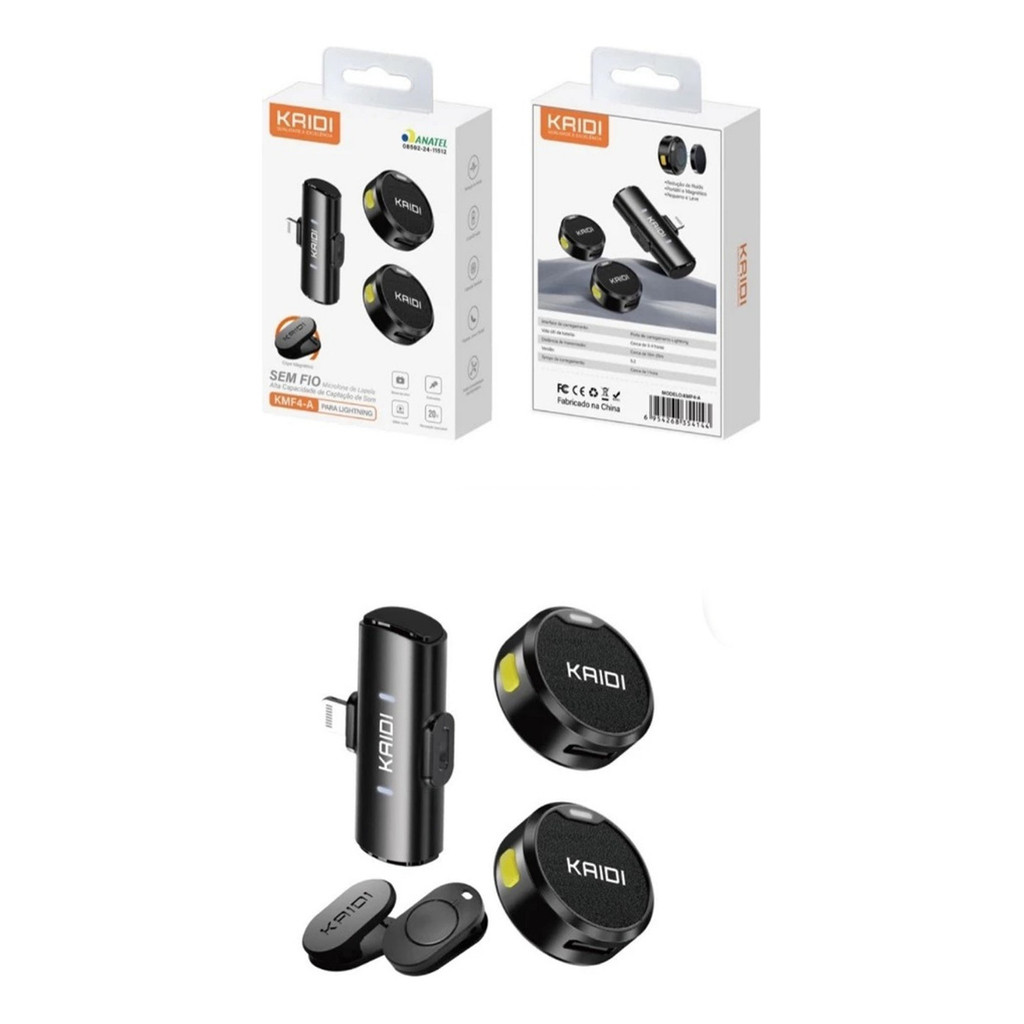 2 Microfone Pro Sem Fio Lapela Para iPhone E Androide Tipo C