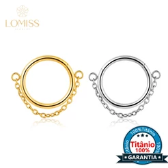 Piercing Argola Titânio Helix Septril Rook Conch Com Corrente