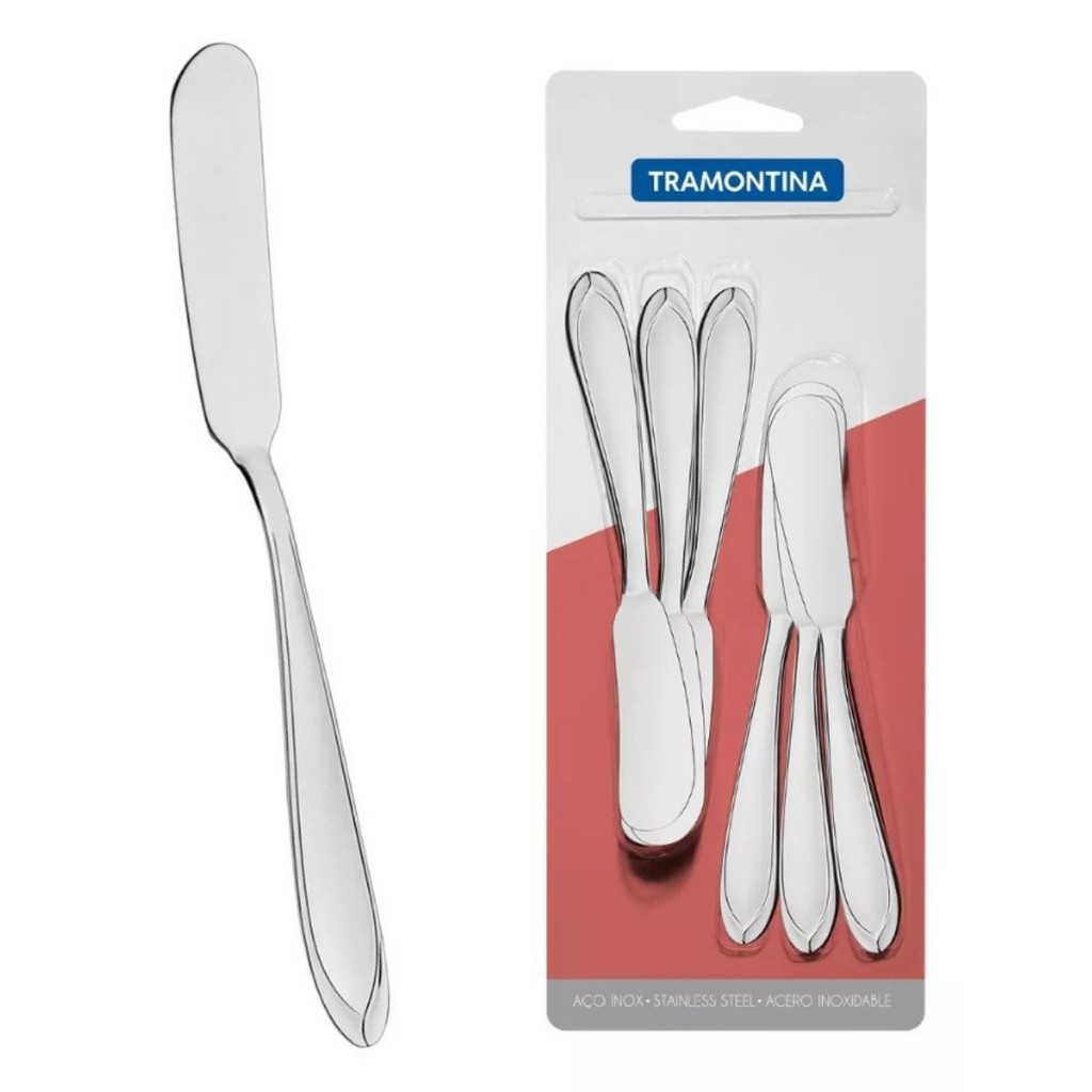 Jogo 6 de Espátulas Utensílios Cozinha Geleia Manteiga Aço Inox Casa Multiúso Decoração Ta...