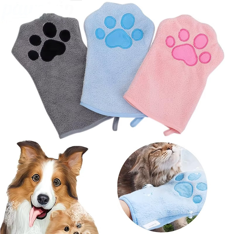 Luvas De Banho Para Cães De Secagem Rápida , Toalhas Absorventes Animais De Estimação , Pequenos E Médios , Gatos , Esti