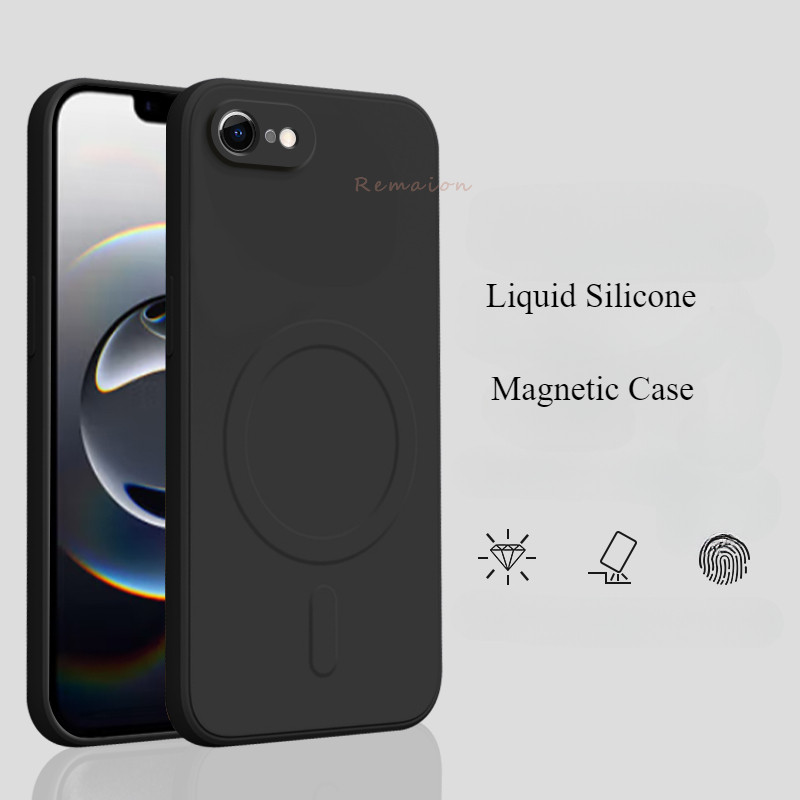 Capa De Telefone Oficial De Silicone Líquido 16E Magsafe Para IPhone 16E SE4 2025 Carga Sem Fio Magnética Macia Fosca À 