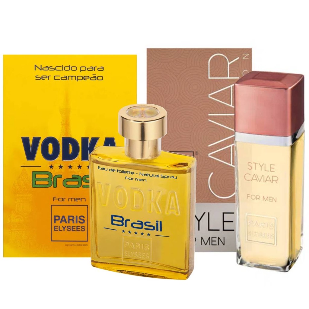 Kit Style Caviar e Vodka Brasil Amarelo - Paris Elysees