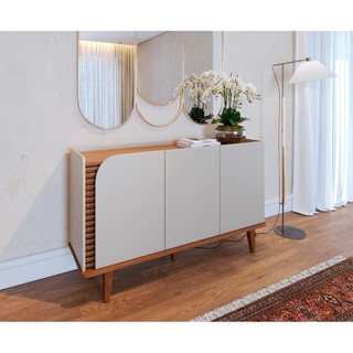 Buffet Jurerê 3 PT Off White e Freijó em Oferta na Shopee