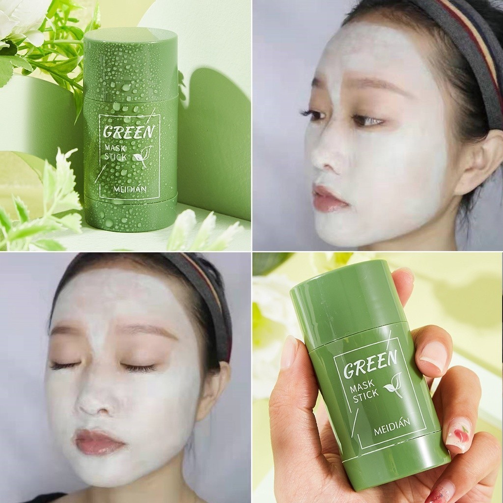 Máscara Facial Skincare Extrato Vegetal Chá Verde Revitalização e Hidratação Maciez em Oferta na Shopee