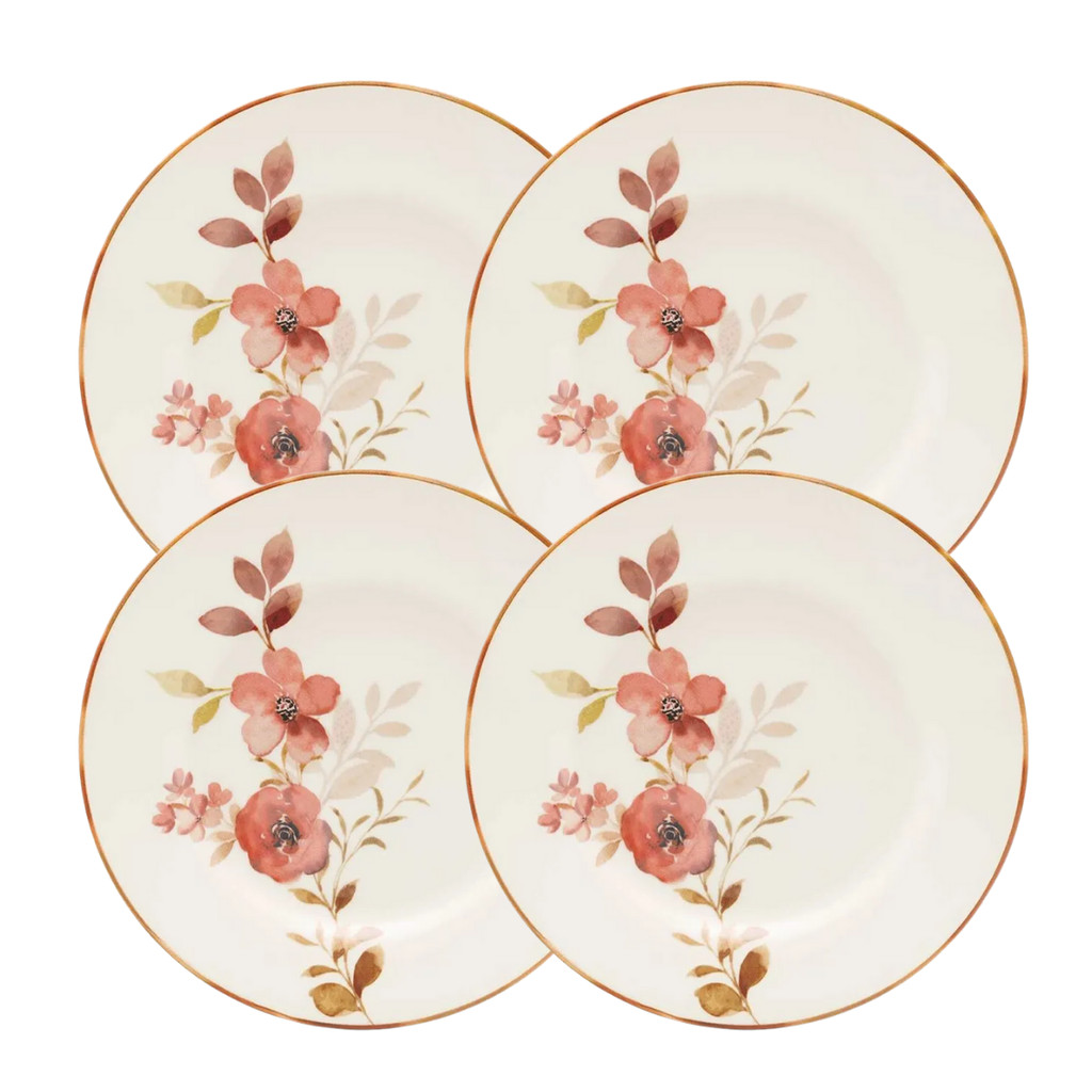 Jogo De Pratos Rasos Jantar Refeição Kit 4 Peças 26cm Cerâmica Chá Das 5 Biona Oxford em Oferta na Shopee