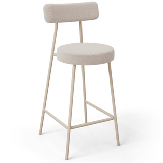 Banqueta Baixa Cozinha Sala Jantar Bancada Milão Arena L02 Bouclê Creme  - Lyam Decor em Oferta na Shopee