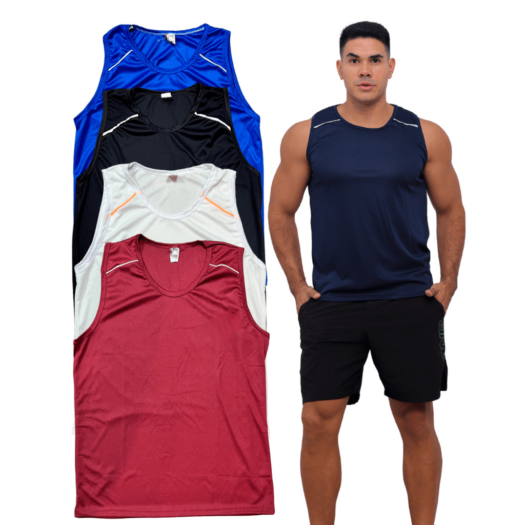 kit 05 regatas dry fit masculina lisa academia treino esportes verão variadas