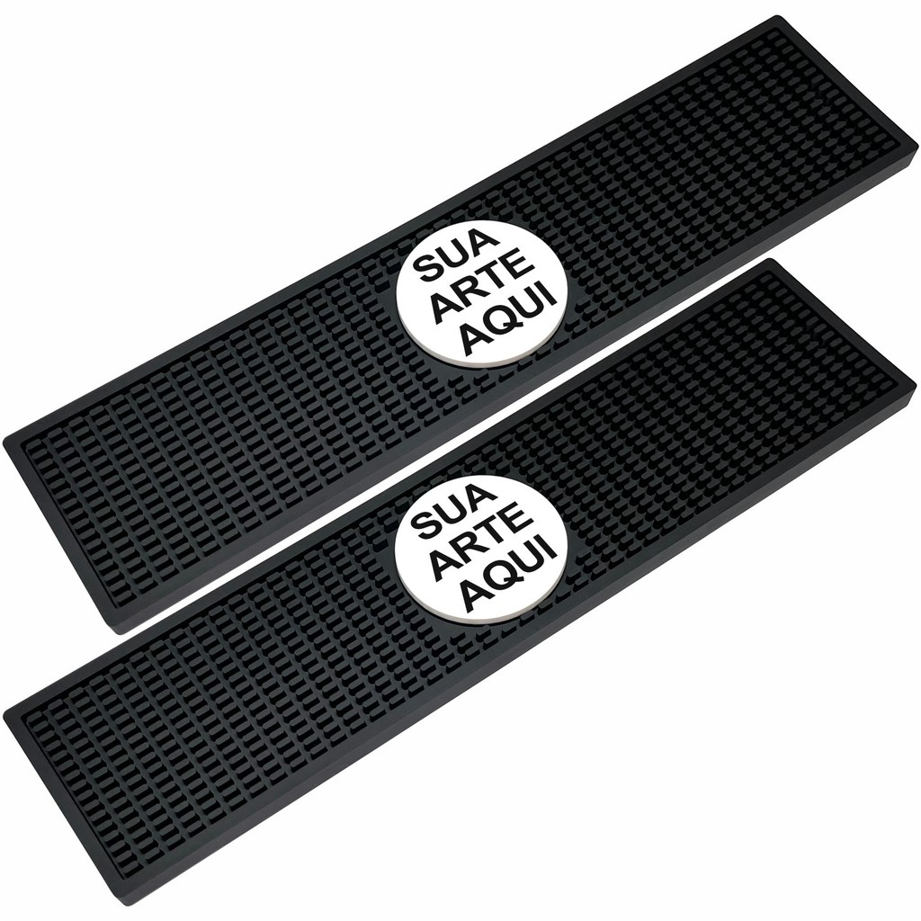 Bar Mats 50x12 cm Personalizado Com Sua Logo 2 Tapetes Emborrachado Decoração Cozinha Bar - Lootus