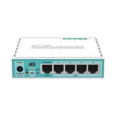 Roteador Mikrotik RB750Gr3 hEX 5 Portas Gigabit Ethernet Alto Desempenho