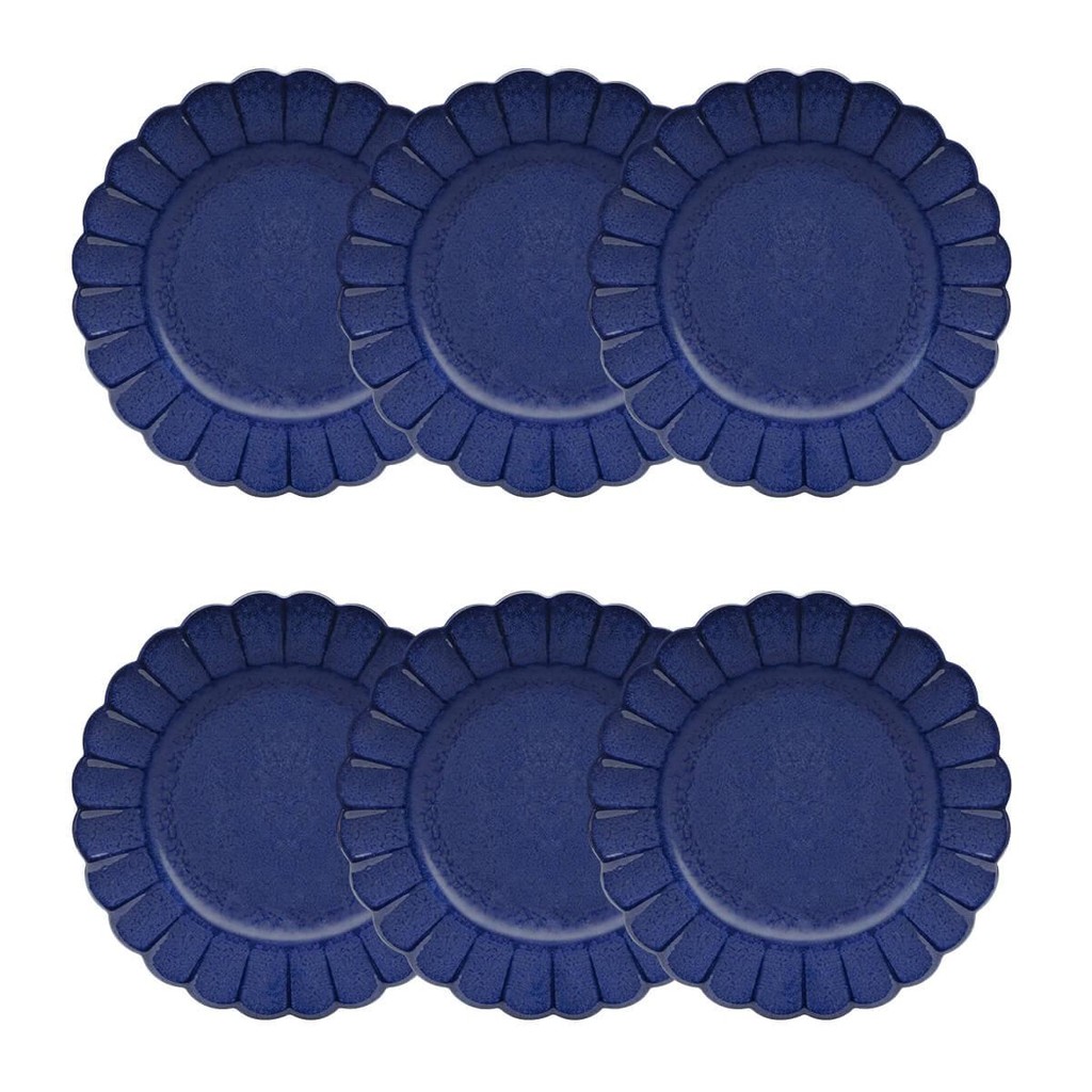 Jogo de 6 Pratos Sobremesa 22cm Oxford Flora Amor-Perfeito em Oferta na Shopee