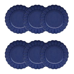 Jogo de 6 Pratos Sobremesa 22cm Oxford Flora Amor-Perfeito