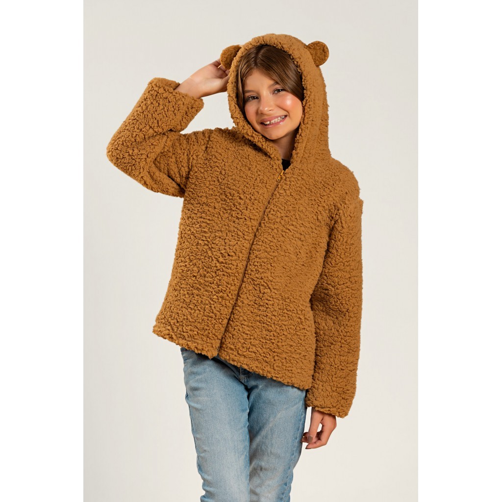 Jaqueta Unissex Infantil Orelhinhas Sherpa - Women Clothes