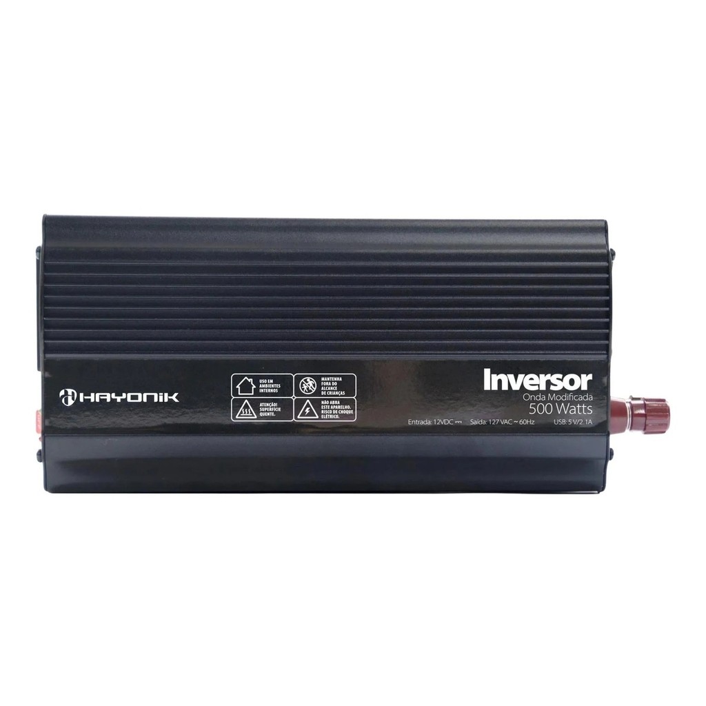 Inversor De Energia Onda Modificada 500w Nominal 1000w Pico, 12/127v Usb Hayonik