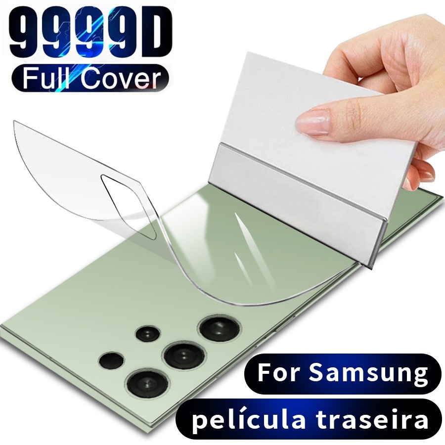 Película Traseira hidrogel para Samsung Galaxy S24 Plus S24 Ultra S23 S20 S21 S22 S9 Plus Ultra A55 A35 5G A25 A15 A56 em Oferta na Shopee