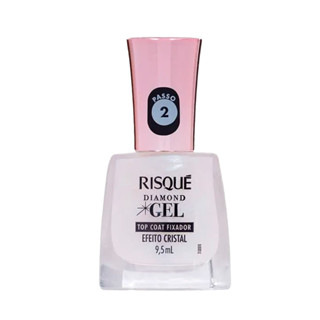 Top Coat Fixador Risqué Diamond Gel Efeito Cristal 9,5ml em Oferta na Shopee