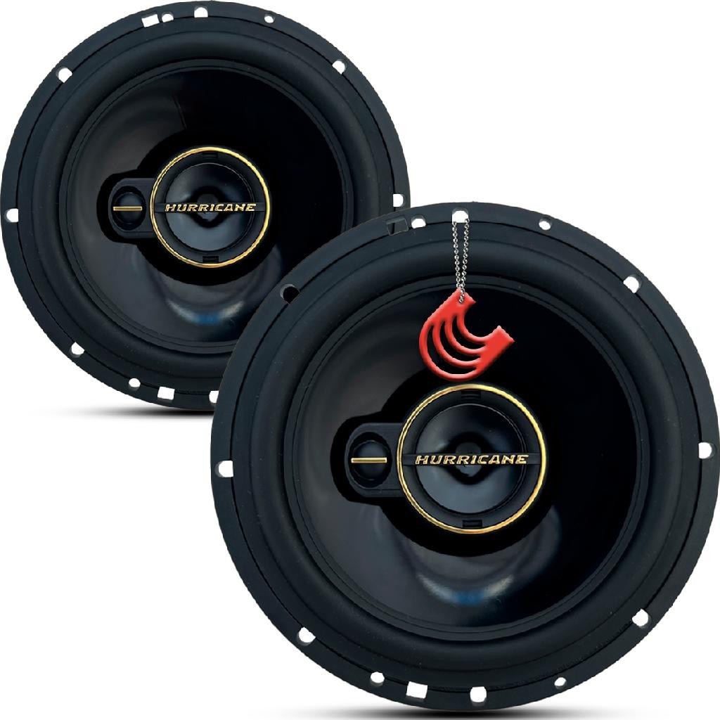 Kit Triaxial Falante Medio Boca Som Portas 6 Polegadas 120w Hurricane Aurum A6T Automotivo Bob Trio - Spare Parts and Accessories for Vehicles