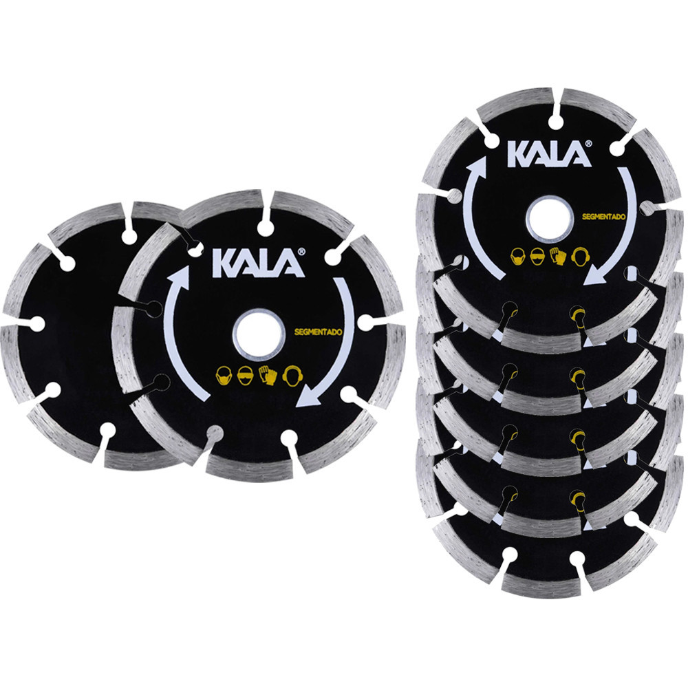 5 Disco Diamantado Segmentado Corte Seco Água 110mm X 20mm Kala em Oferta na Shopee
