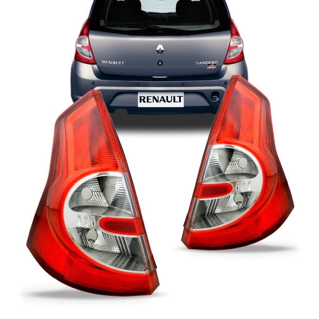Lanterna Traseira Sandero 2007 2008 2009 2010 Bicolor