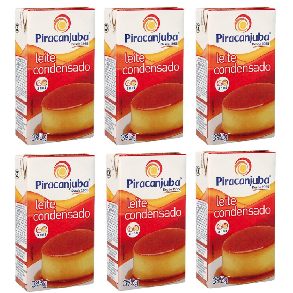 KIT 6 LEITE CONDENSADO PIRACANJUBA 395GR TP