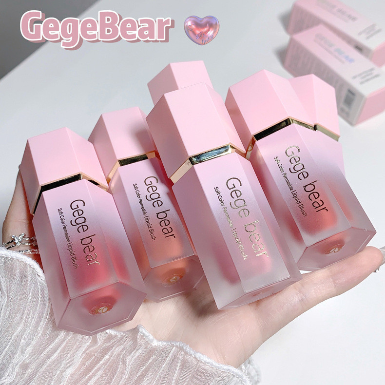 Gecomomo Cream Blush Líquido 6 Cores Veludo Liso Mate Rosa