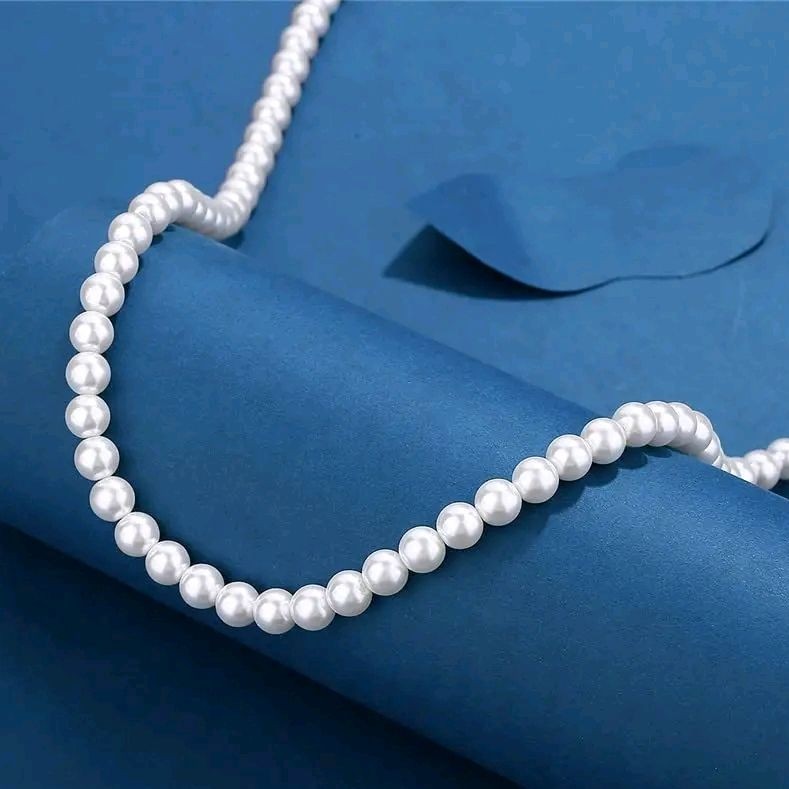 Colar Pérolas branco, Feminino, Infantil,  Gargantilhas de pérolas, elegante, Colares, Promoção