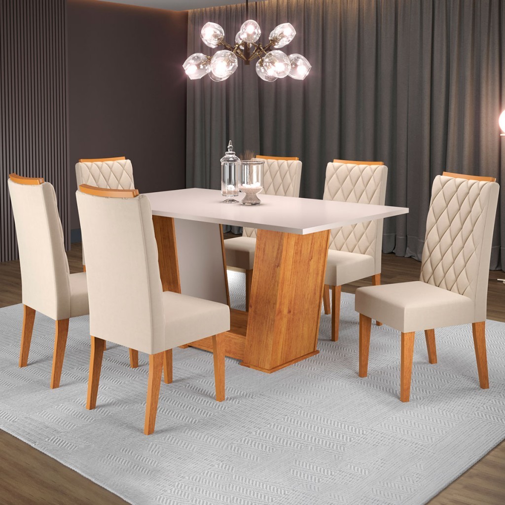 Mesa de Jantar 6 Lugares Squash - Home & Living