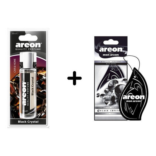 Kit Aromatizante Automotivo Spray Black Crystal 35ml + Folha