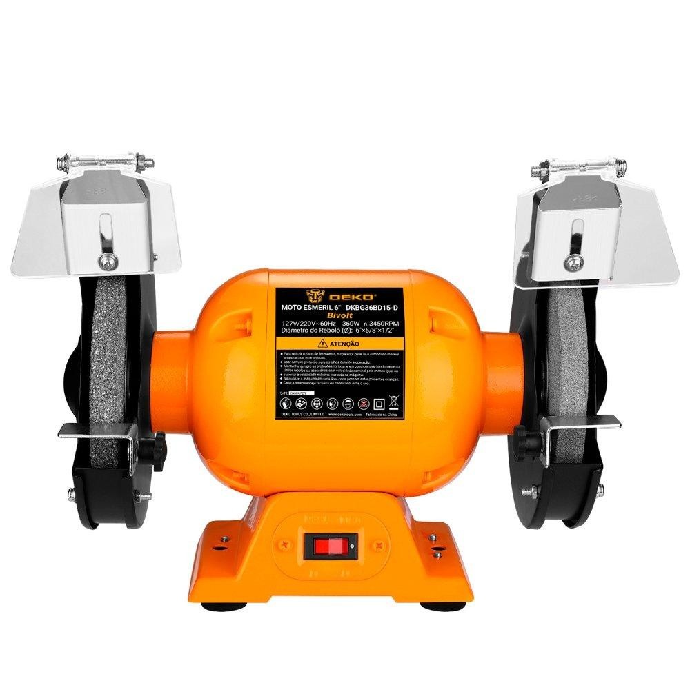Moto Esmeril Bancada 6" Polegadas Potência 360W Bivolt 2 Rebolos 60Hz - Deko em Oferta na Shopee