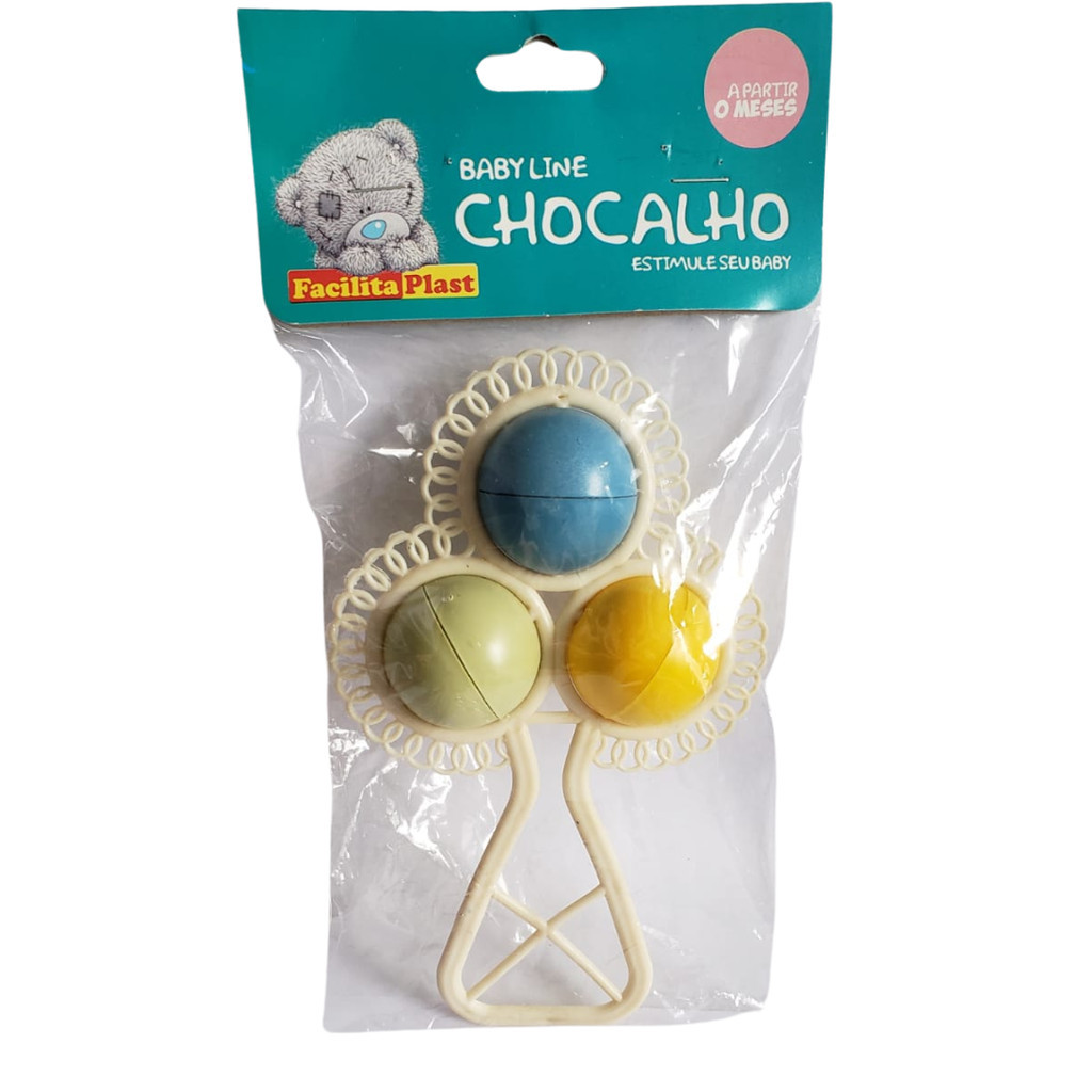 Chocalho Plástico Infantil - Colorido