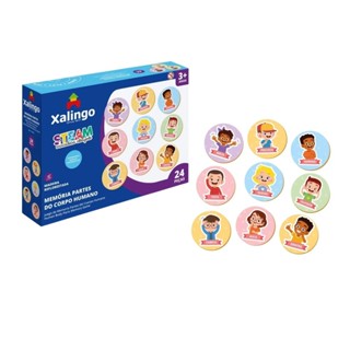 Jogo da Memória Steam Partes Do Corpo Humano para Crianças a partir de 3 anos 24 Peças Xalingo - 17487 em Oferta na Shopee