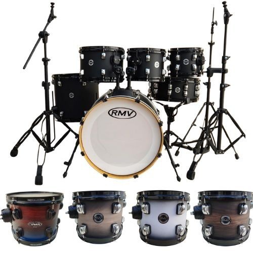Bateria Road Preta 22'' 3 tons e 2 estantes Hard Tech