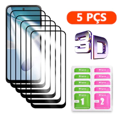 Kit 5 Película 3D Vidro Temperado Para Todos Motorola Moto G84 G54 G34 G24 G14 G04 G73 G53 G23 G13 G30 G20 G10