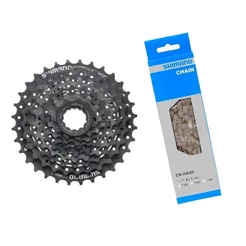 CASSETE SHIMANO ALTUS CS-HG31 11-32D + CORRENTE SHIMANO CN-HG40 116 ELOS - 8V