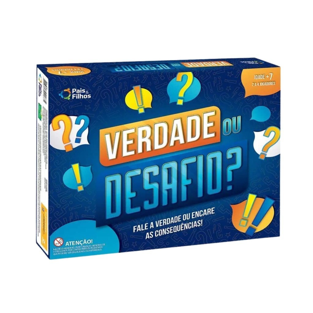Jogo de Tabuleiro Verdade ou Desafio? Pais e Filhos - 2183-1 em Oferta na Shopee