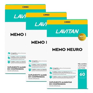 Kit 3 und Lavitan Memória 60 cpr em Oferta na Shopee