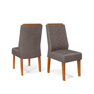 Conjunto Kit 2 Cadeiras de Jantar DJ Móveis Lidia Freijó Veludo Lunar em Oferta na Shopee