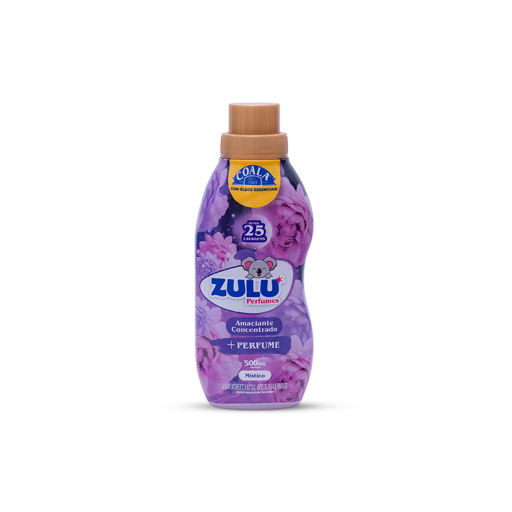 Amaciante de Roupas Concentrado Zulu Perfumes + Coala Místico 500ml em Oferta na Shopee