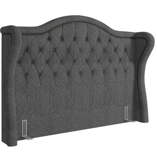 Cabeceira Cama Box Queen 160 cm P05 Lisboa Linho Cinza Escuro - Lyam Decor em Oferta na Shopee