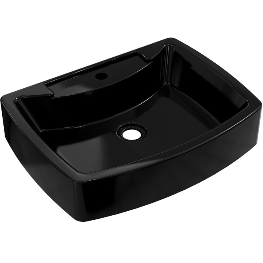Cuba de Apoio Retangular Para Banheiro Lavabo C01 RT50 Preto - Lyam Decor - Home & Living