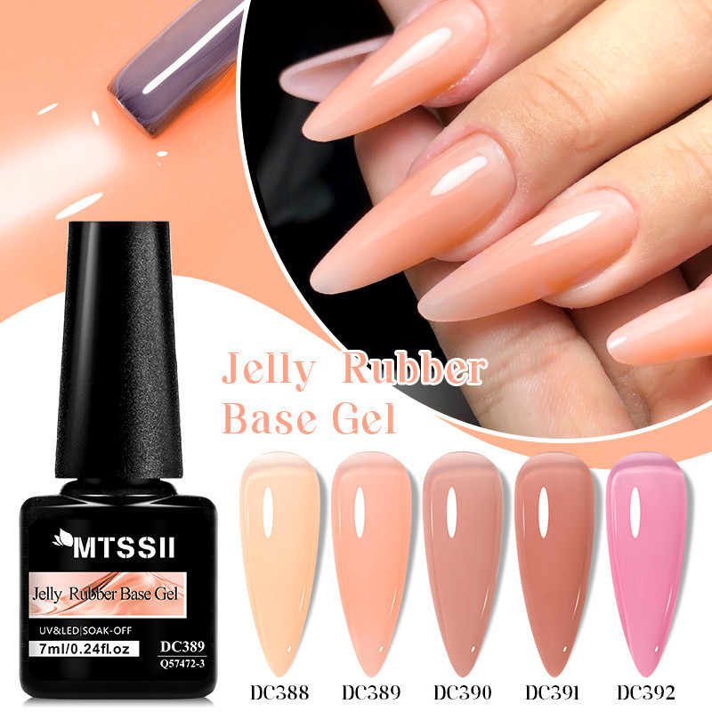 MTSSII Nude Base De Borracha Transparente Gel Geléia Esmalte Prego UV LED Arte Do Verniz Embeber Fora Unhas 7ml