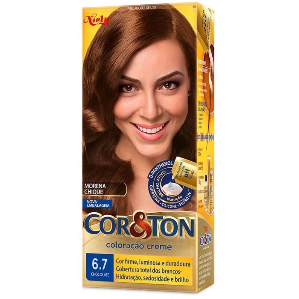 COR & TON NIELY TINTURA  CHOCOLATE 6.7 em Oferta na Shopee