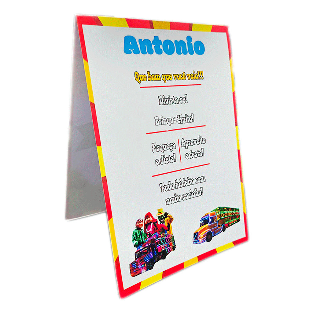 Kit 6 Plaquinhas Agradecimento De Mesa Personalizado Festa