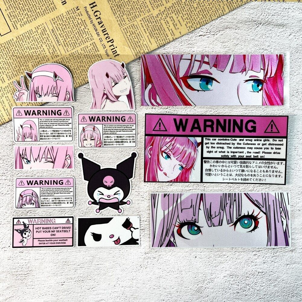 JDM Anime Girl Eyes Capacete Refletivo Auto De Motocicleta Scooter Decalques Autocolantes De Aviso