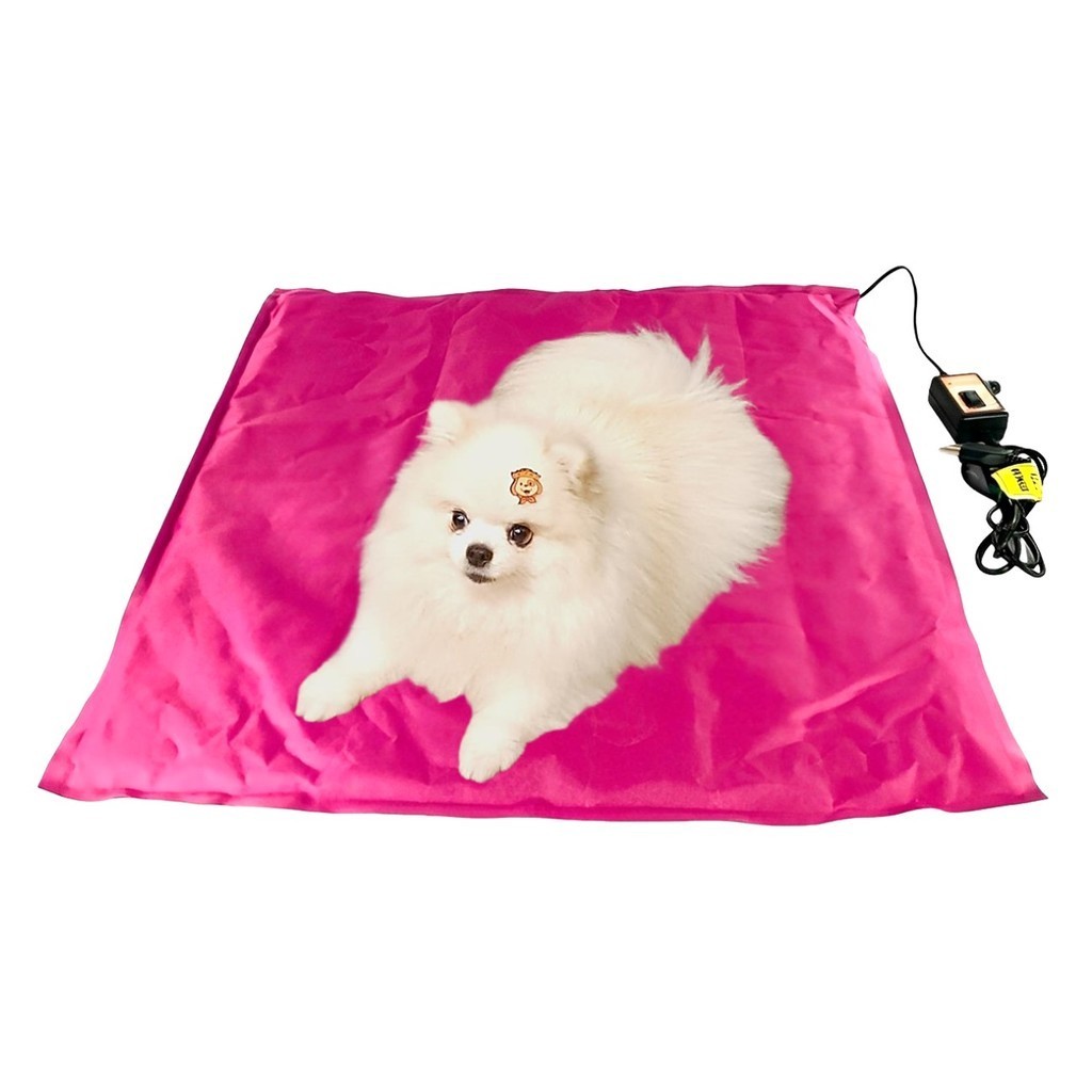 Tapete Pet Térmico Elétrico 60x60cm Almofada Cama Quente Filhotes Cães Gatos EASY Rosa - StyllusTerm