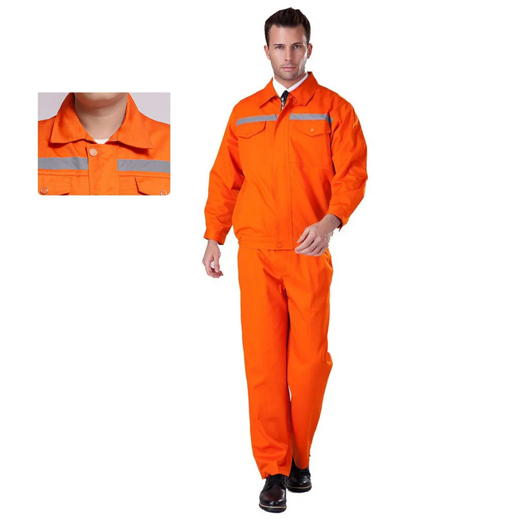 Conjunto Uniforme EPI Faixa Refletiva Profissional Contruçao Civil Obra Mecanico Eletricista Trabalho Serviço Operario Segurança