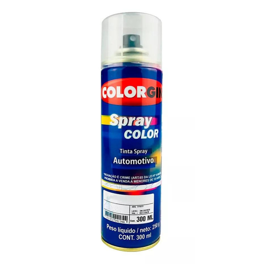Tinta Spray Automotivo 300ml Verniz Rapido - Colorgin