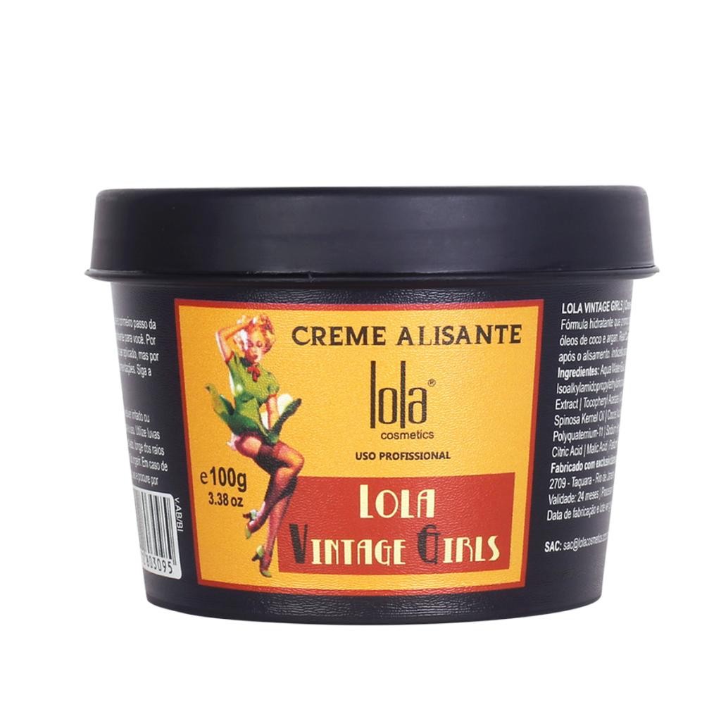 Creme Alisante Vintage Girls Lola Cosmetics 100g em Oferta na Shopee