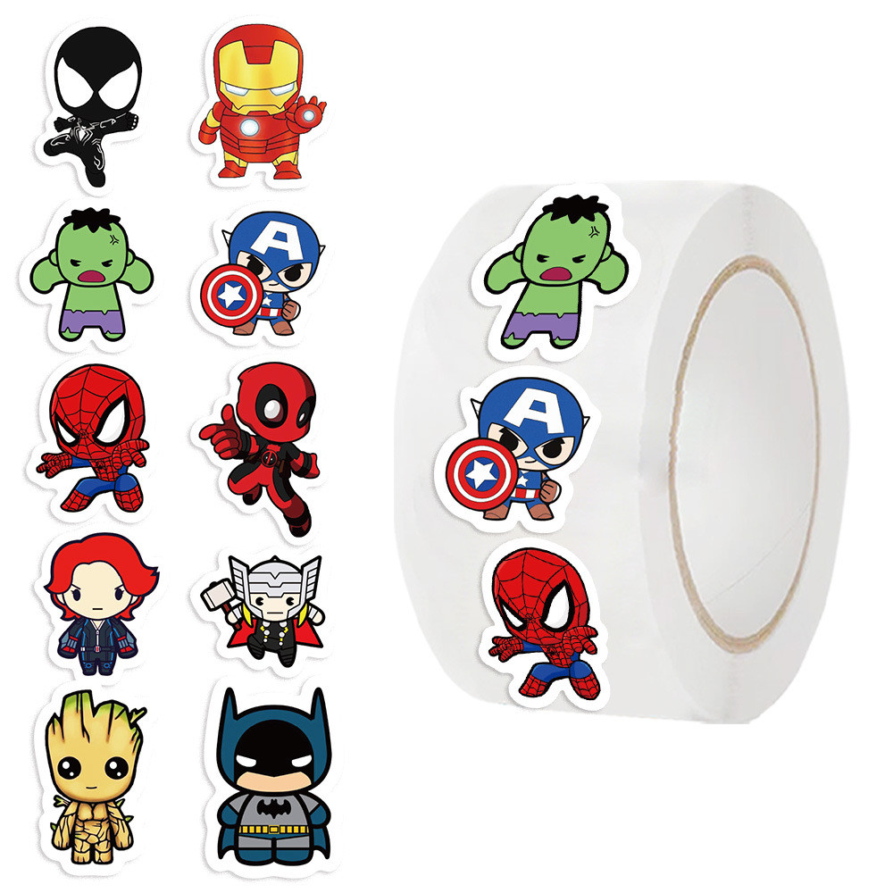 Conjunto De Adesivos Marvel De 500 Peças Para Vedação Criativa-Fita Decorativa De Emoticons Expressivos , Álbum De Recor