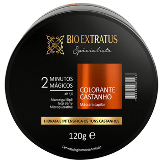 Máscara Colorante Bio Extratus 2 Minutos Mágicos - Castanho 120g em Oferta na Shopee